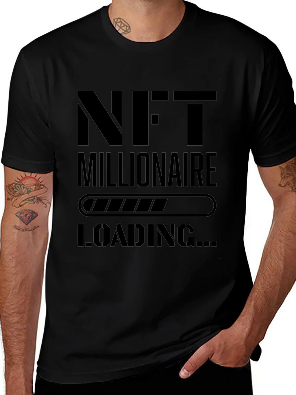 NFT Millionaire Loading Black T-Shirt