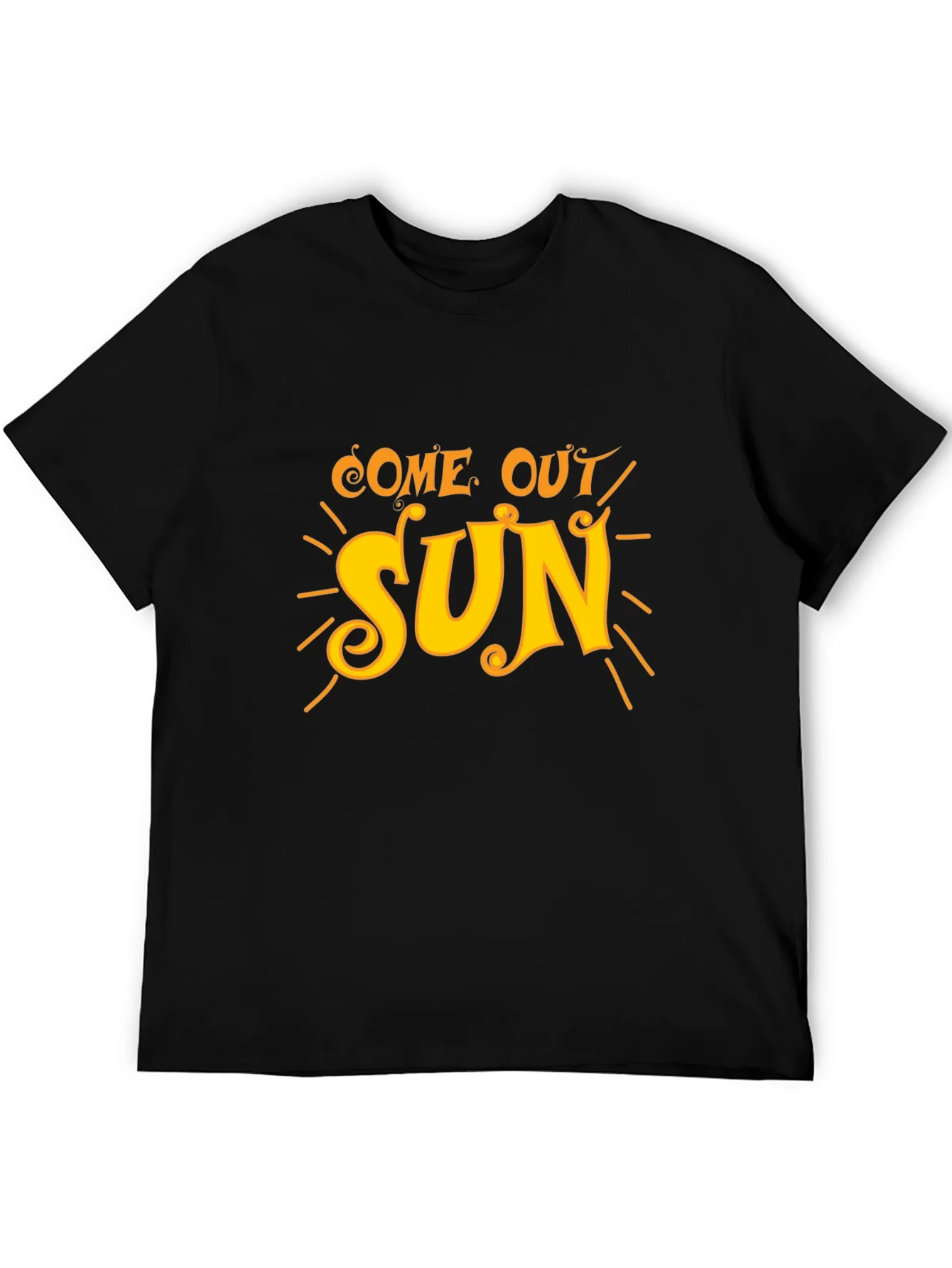 Come Out Sun Graphic Tee - Retro Style Black T-Shirt