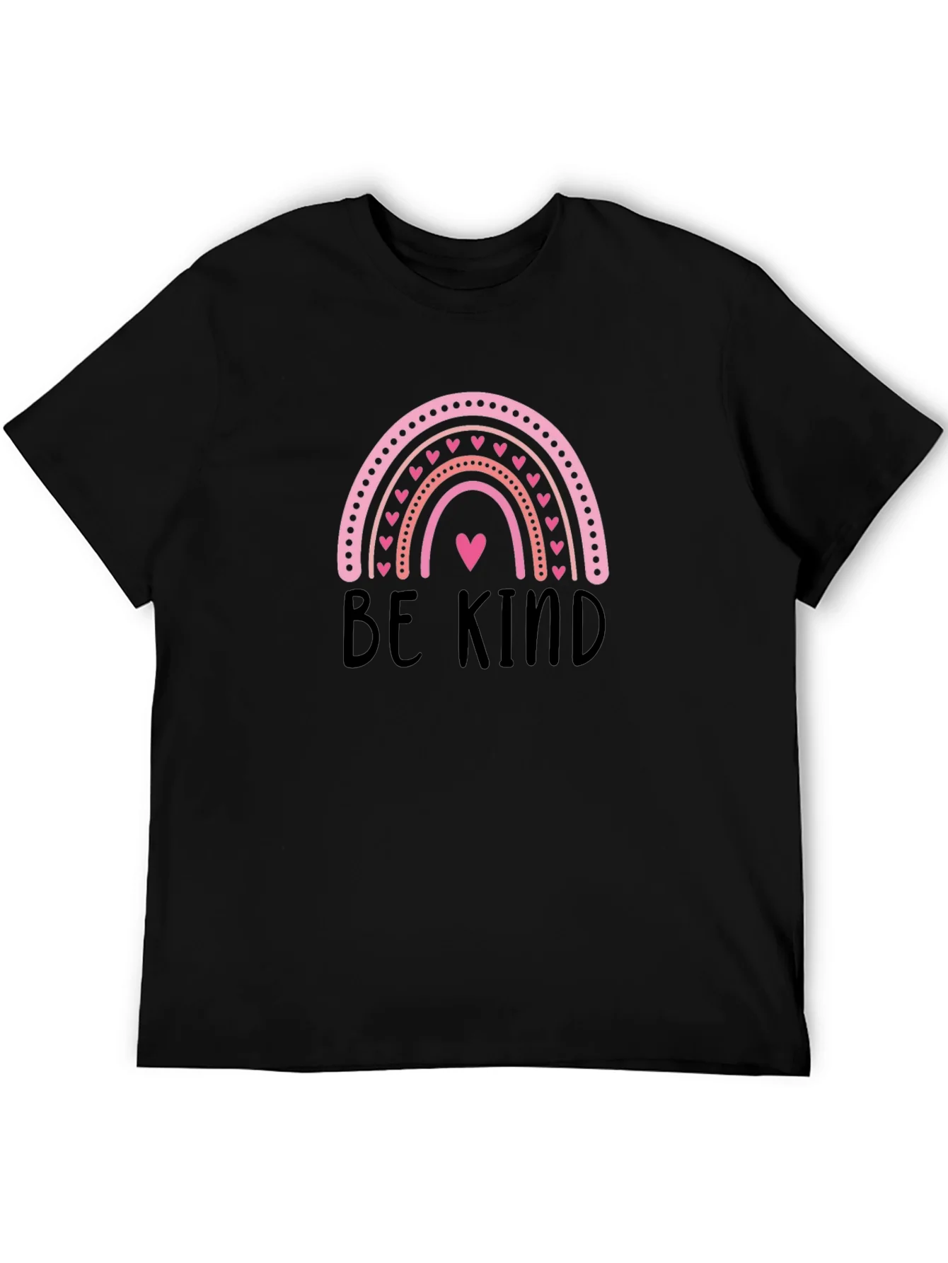 Be Kind Rainbow Heart Graphic T-Shirt