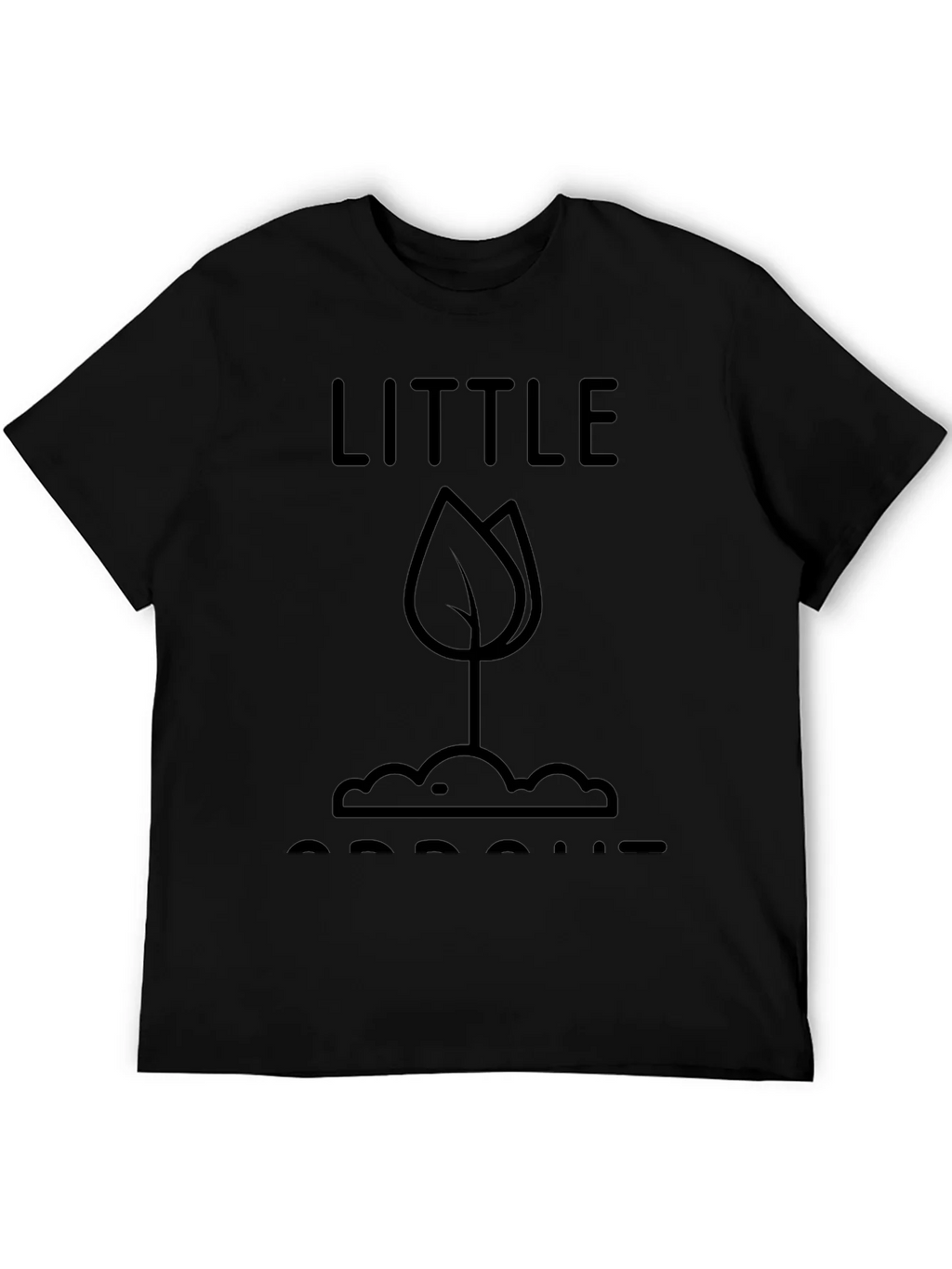 Little Sprout T-Shirt - Black Graphic Tee