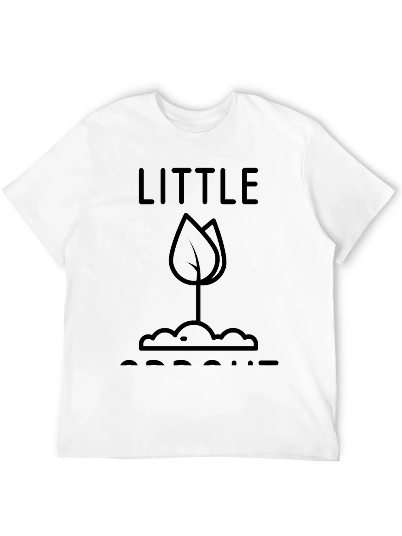 Little Sprout T-Shirt - Black Graphic Tee