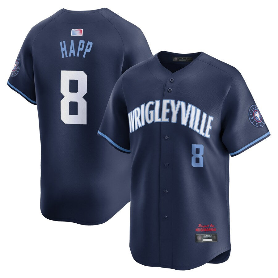 C.Cubs #8 Andre Dawson Player Navy City Connect Limited Baseball Jerseys