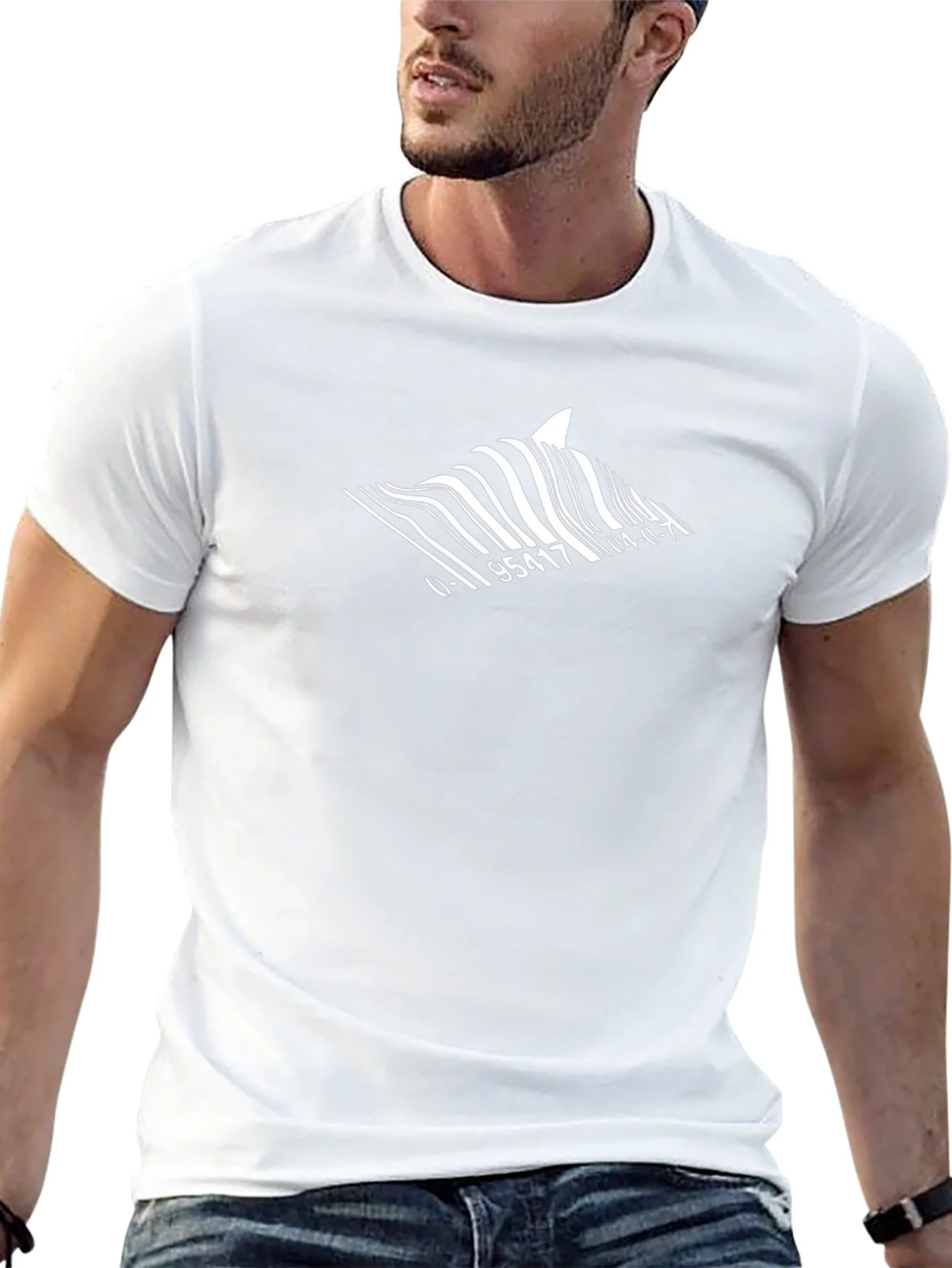 Shark Barcode T-Shirt - Unique Graphic Tee
