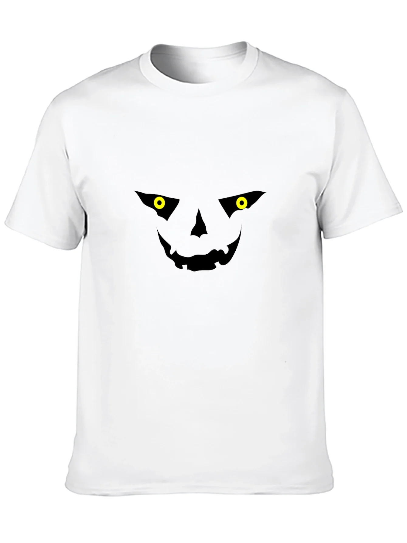 Spooky Jack-o-Lantern Face Black T-Shirt