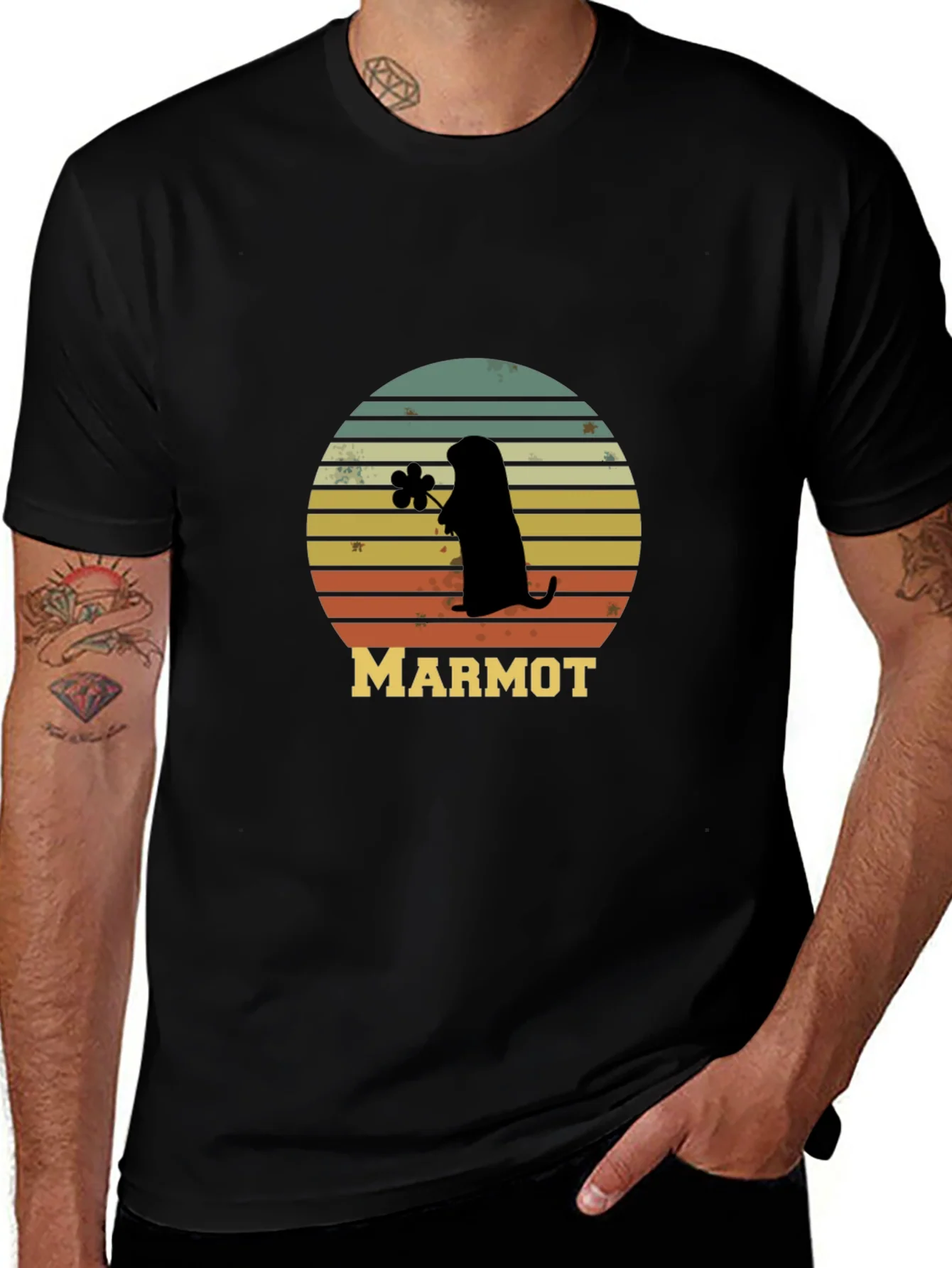 Retro Marmot Silhouette T-Shirt