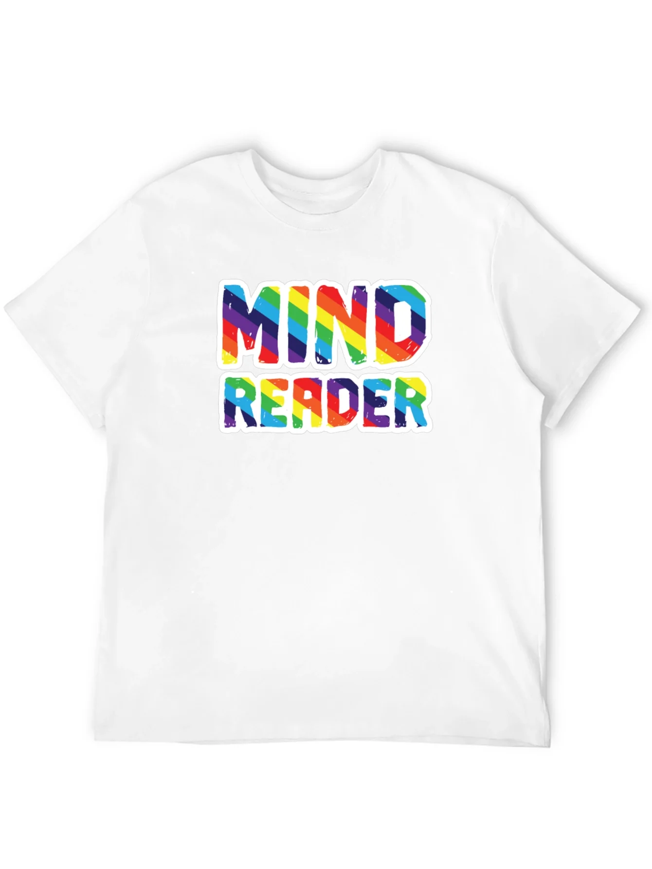Mind Reader Rainbow Graphic Tee - Black Cotton T-Shirt