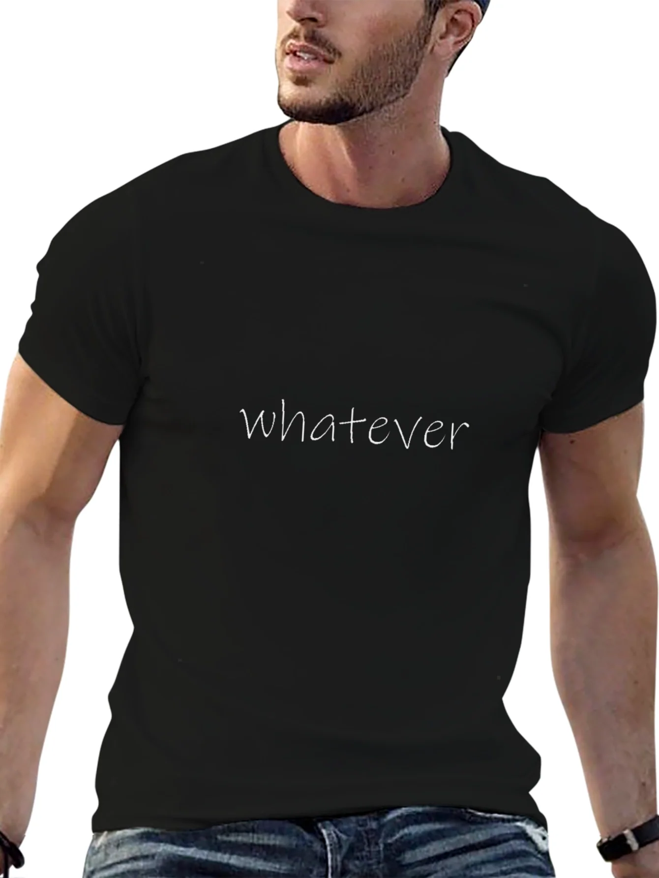 Whatever Graphic Black T-Shirt