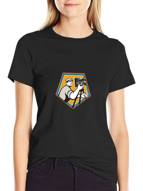 Vintage Camera Photographer Graphic Tee