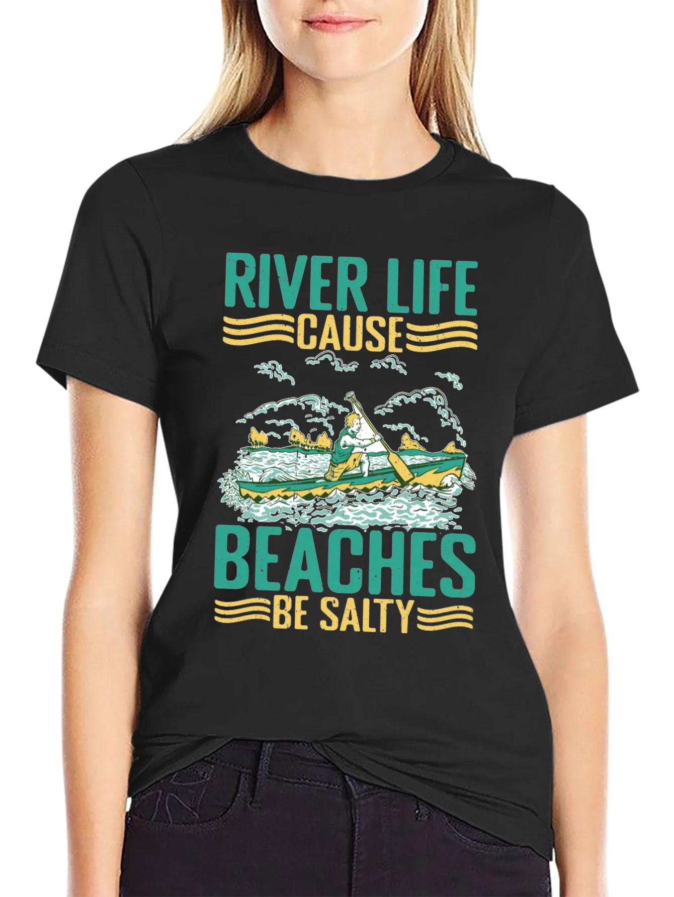River Life T-Shirt - Beaches Be Salty Graphic Tee